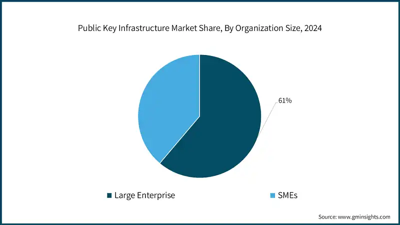 ublic Key Infrastructure Market Share, By Organization Size, 2024